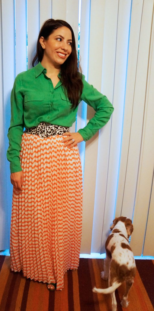 How to Wear a Maxi Skirt to Work April Golightly