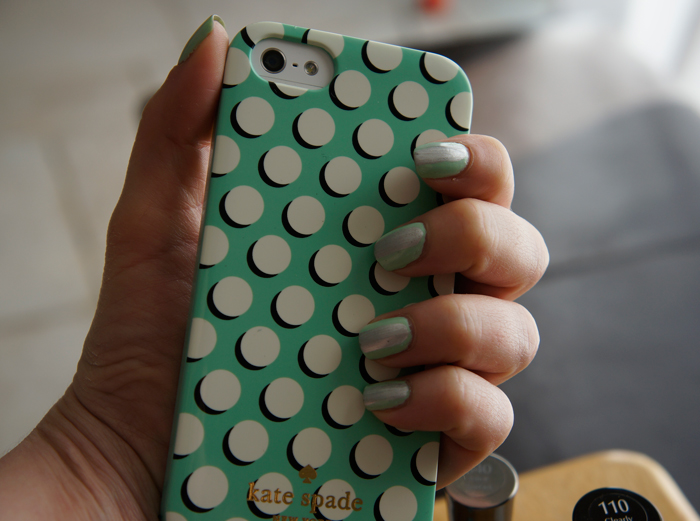 kate-spade-mint-iphone-case, Runway Inspired Spring Nail Trend with Sally Hansen 