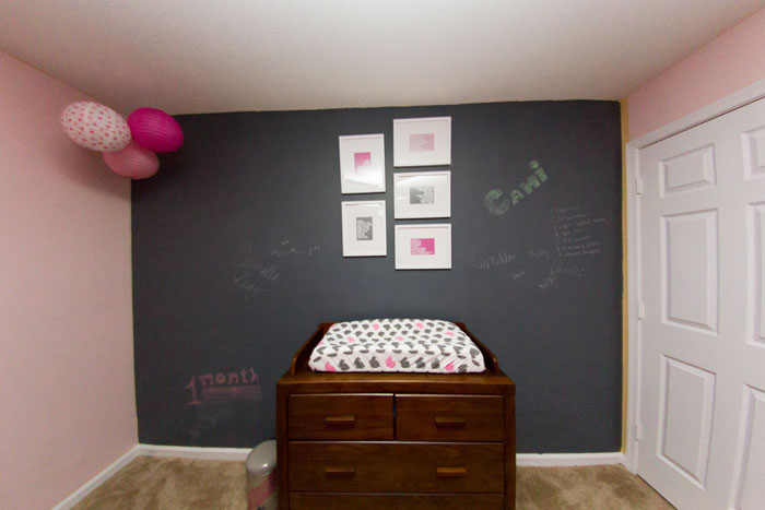 hot pink and gray nursery