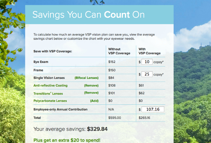 Calculate your savings with VSP