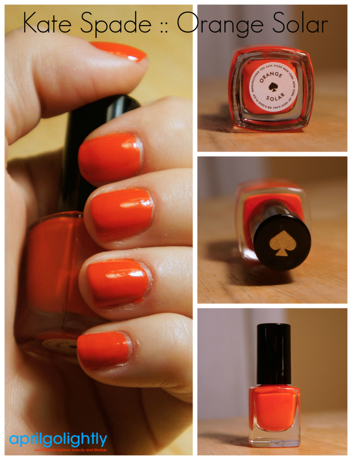 Kate Spade Orange Solar #aprilgolightly #manicuremonday