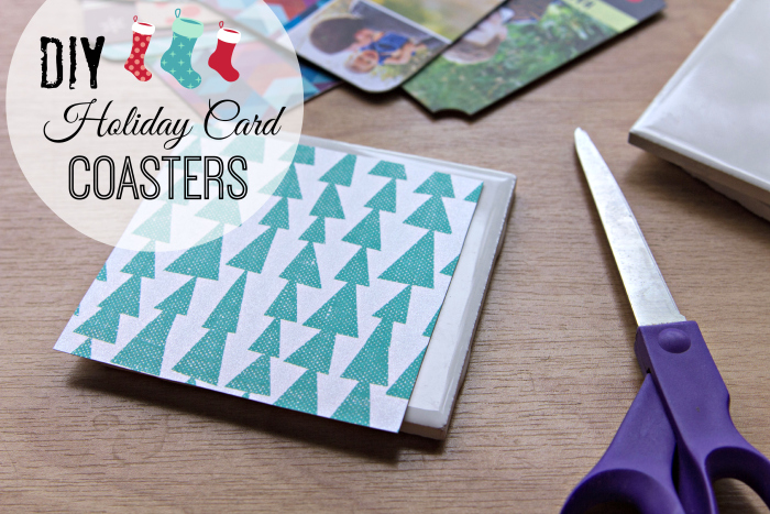 DIY Holiday Card Coasters #aprilgolightly