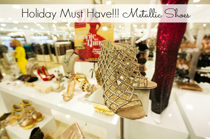 Holiday must have! metallic shoes
