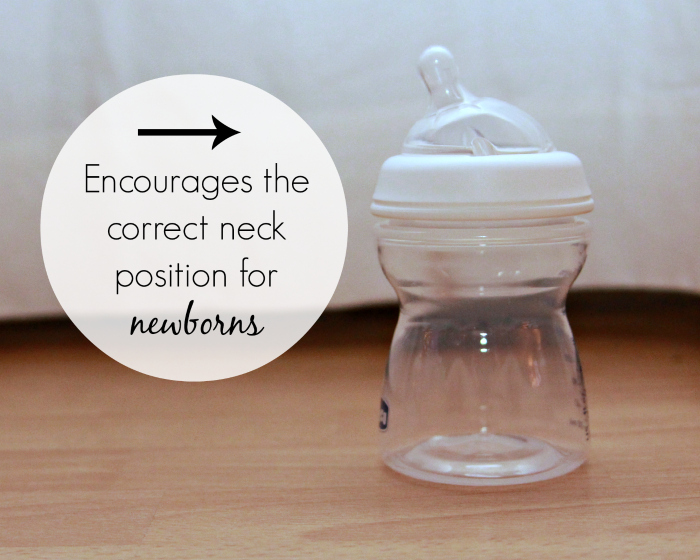 Chicco Phase bottles encourage the correct neck position for newborns #sp