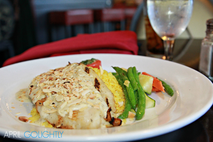 Almond crusted fish from Sage French Cafe Fort Lauderdale Florida reviewed by April Golightly #aprilgolightly