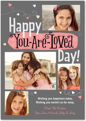 fulfilled feeling valentine's day photo cards hallmark charcoal gray from Tiny Prints #aprilgolightly