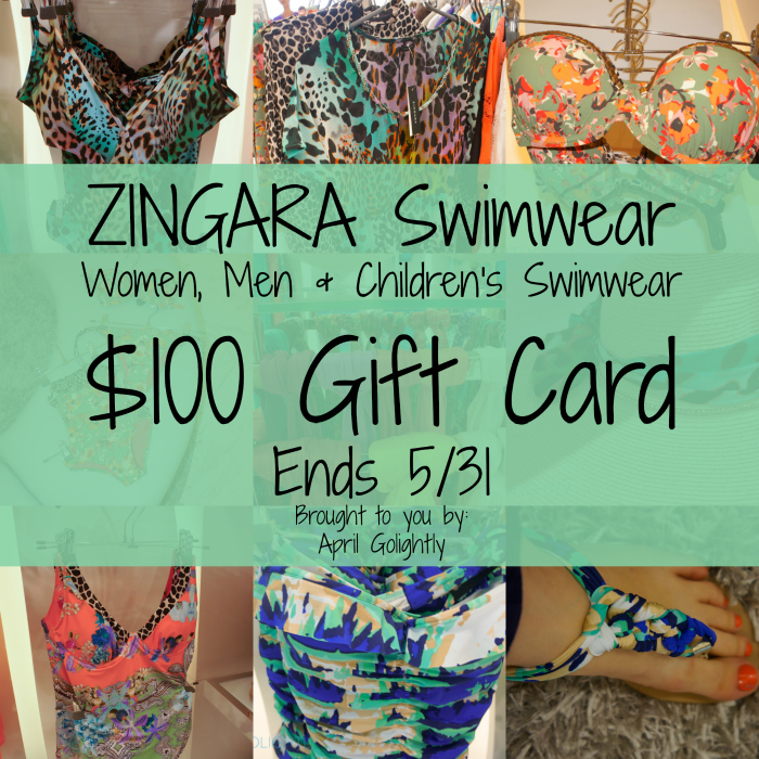 ZINGARA Swimwear Women, Men & Children's Swimwear  $100 Gift Card Ends 531 Brought to you by AprilGolightly.COM