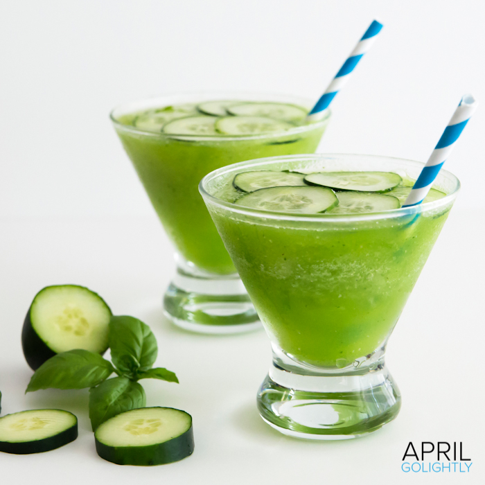Cucumber Basil Daiquiri Drink Recipe #SweetNLowStars_-7
