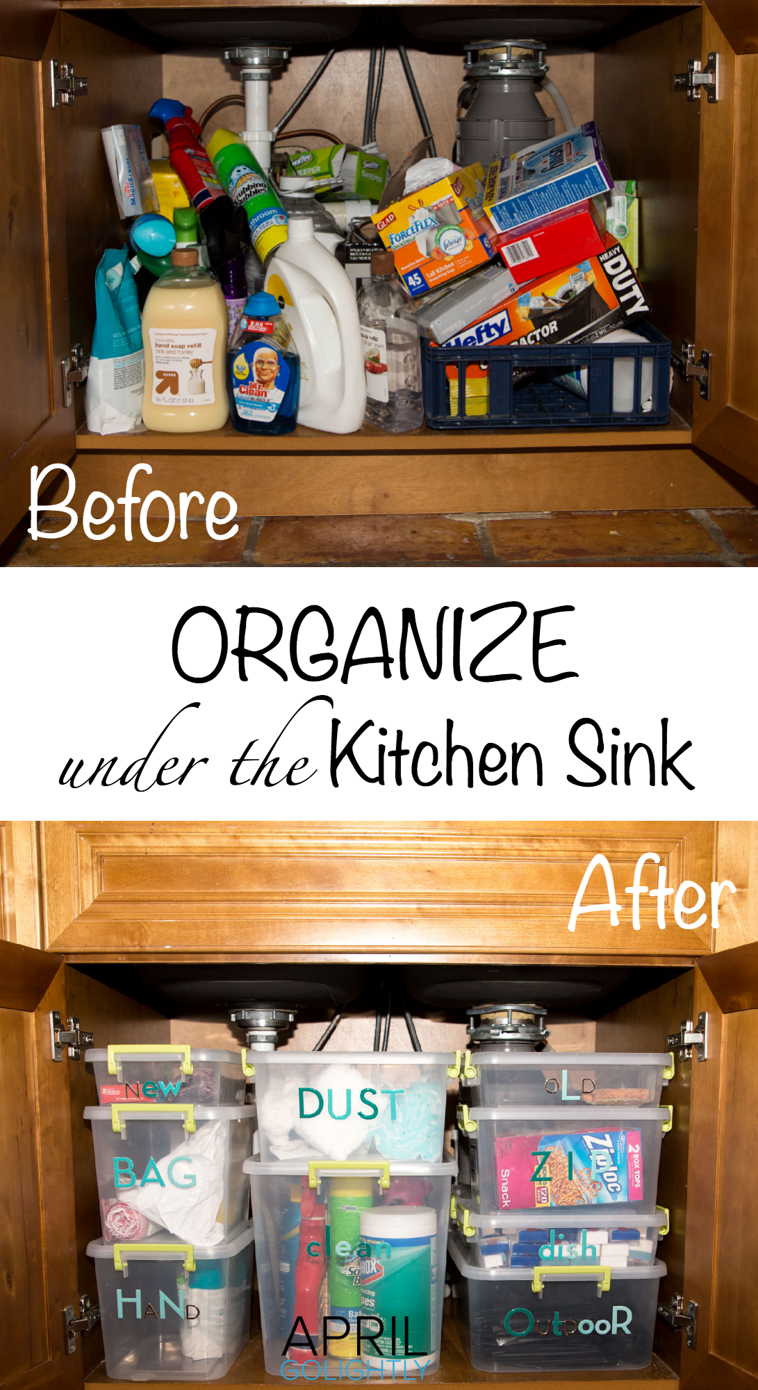Organize Under the Kitchen Sink
