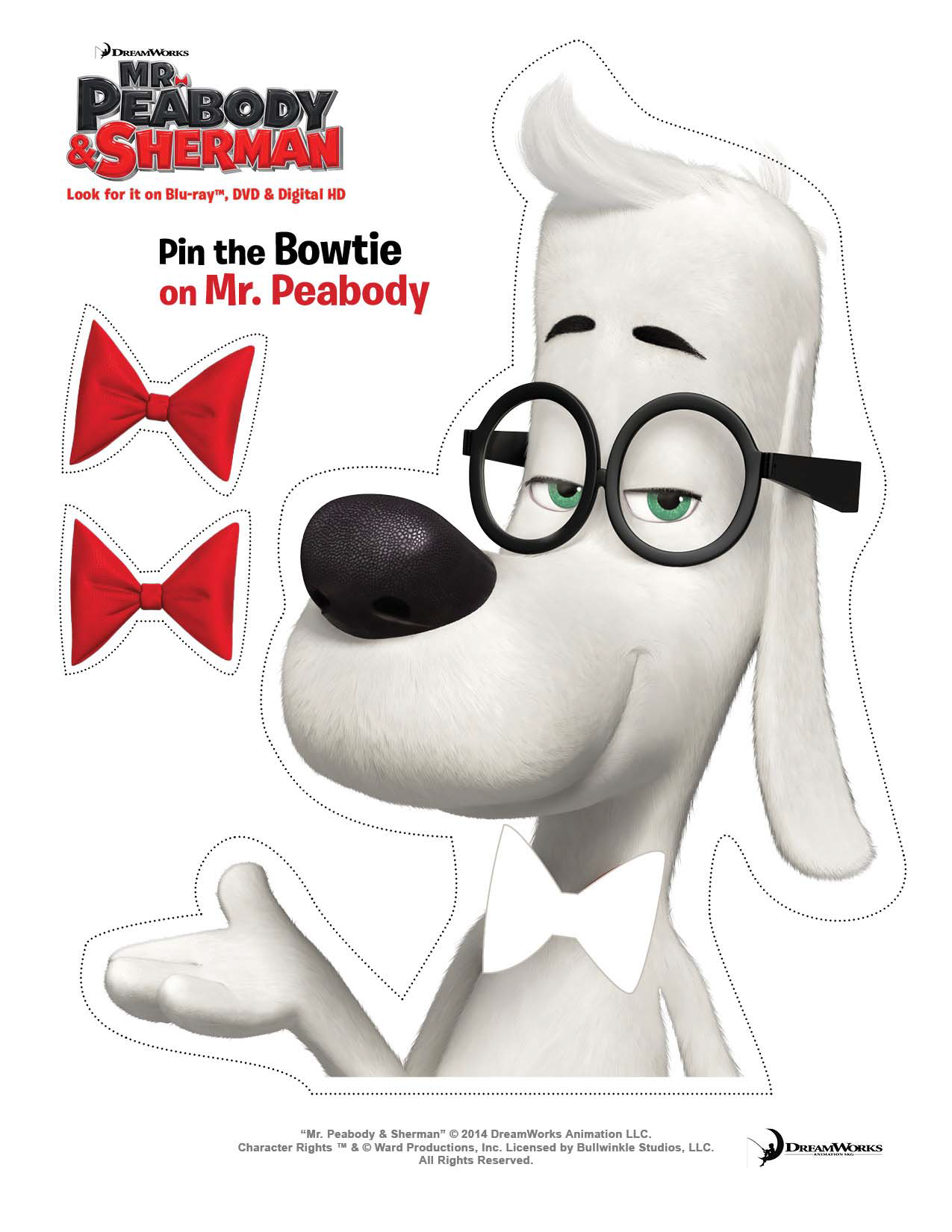 Pin The Bowtie on Mr. Peabody