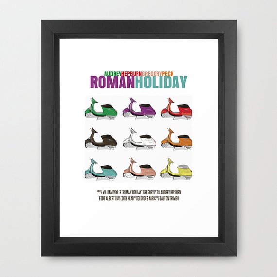 pop art roman holiday poster