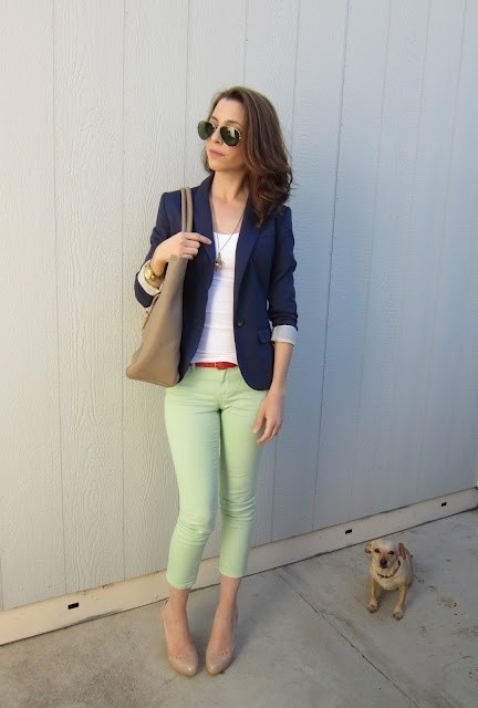 Mint and navy