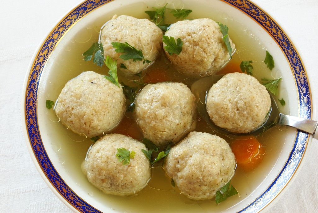 chicken soup with matzo balls by Jamie Geller