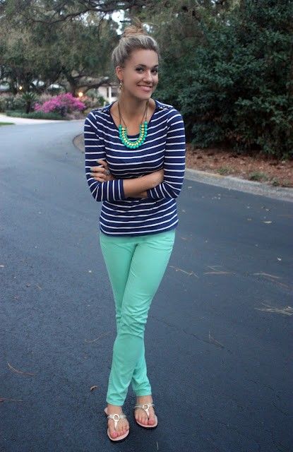 stripes and mint