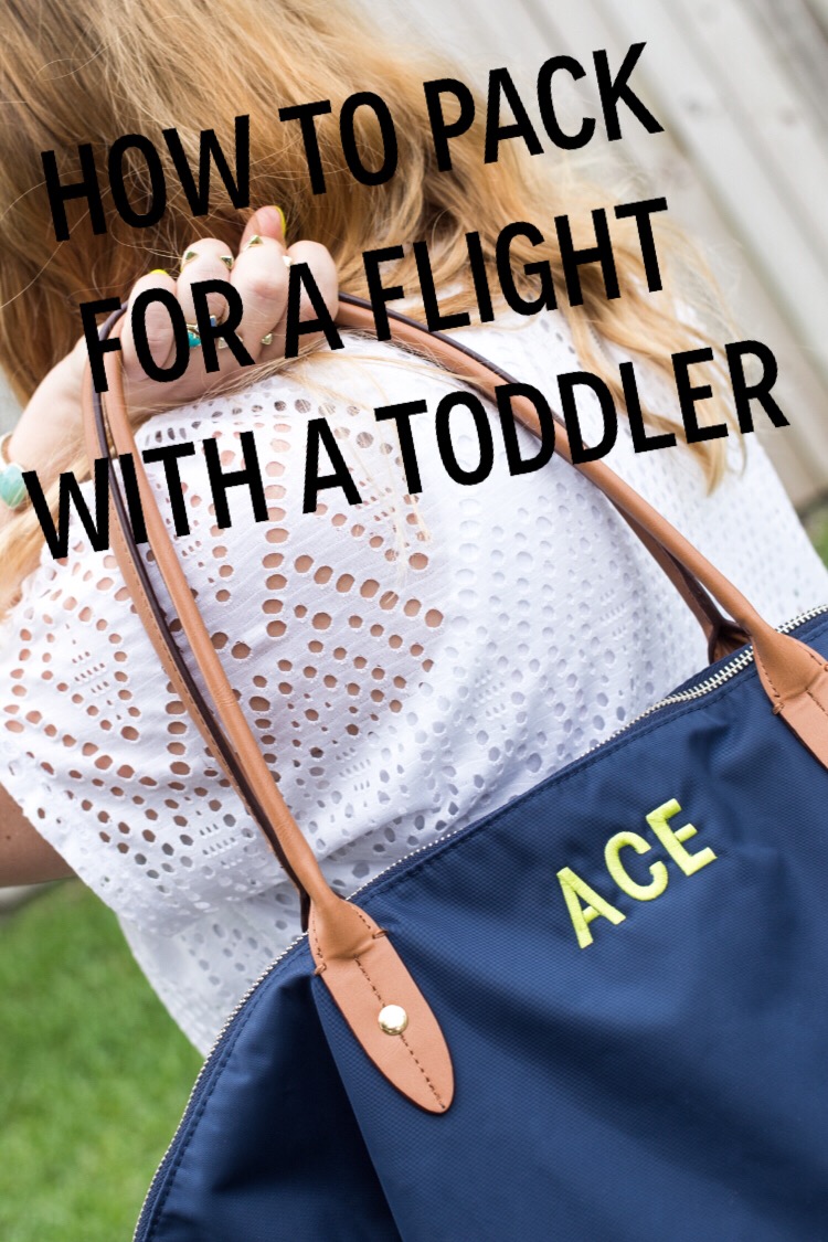 how to pack for a flight with a toddler 