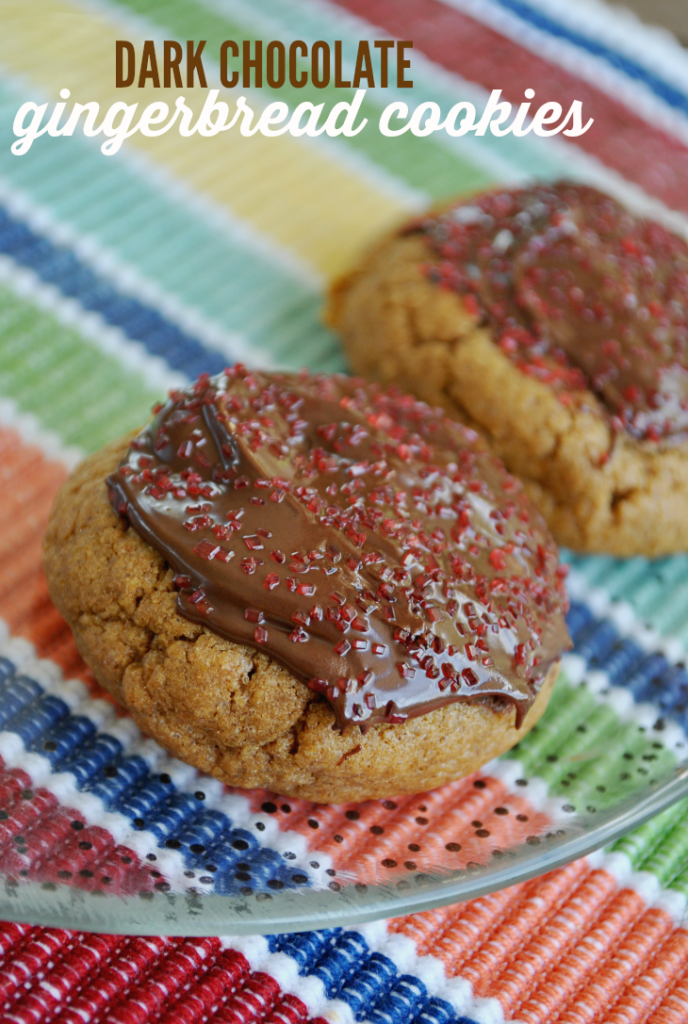 Dark Chocolate Gingerbread Cookies