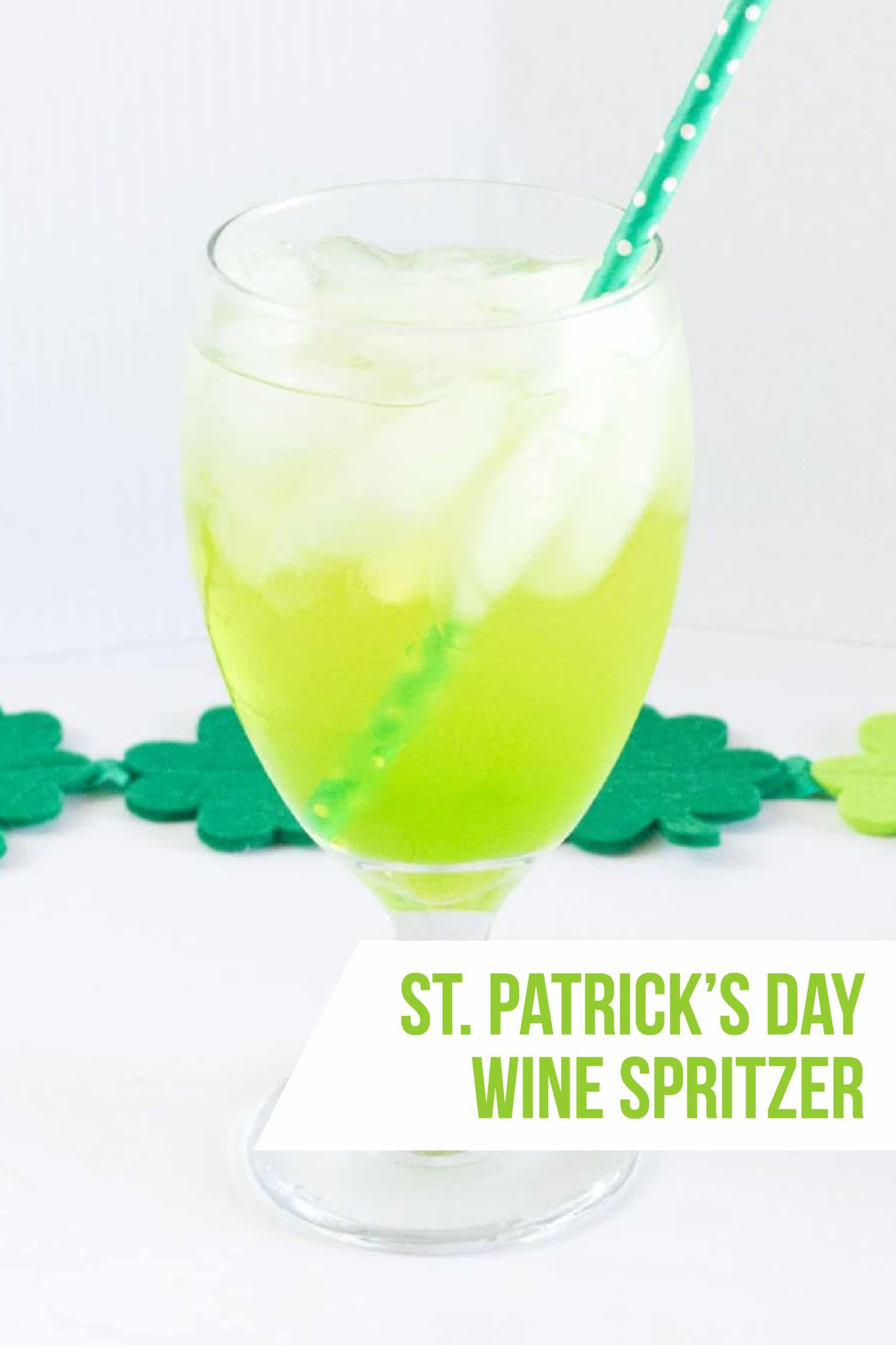 Lucky St. Patrick's Day Wine Spritzer Drink Recipe 