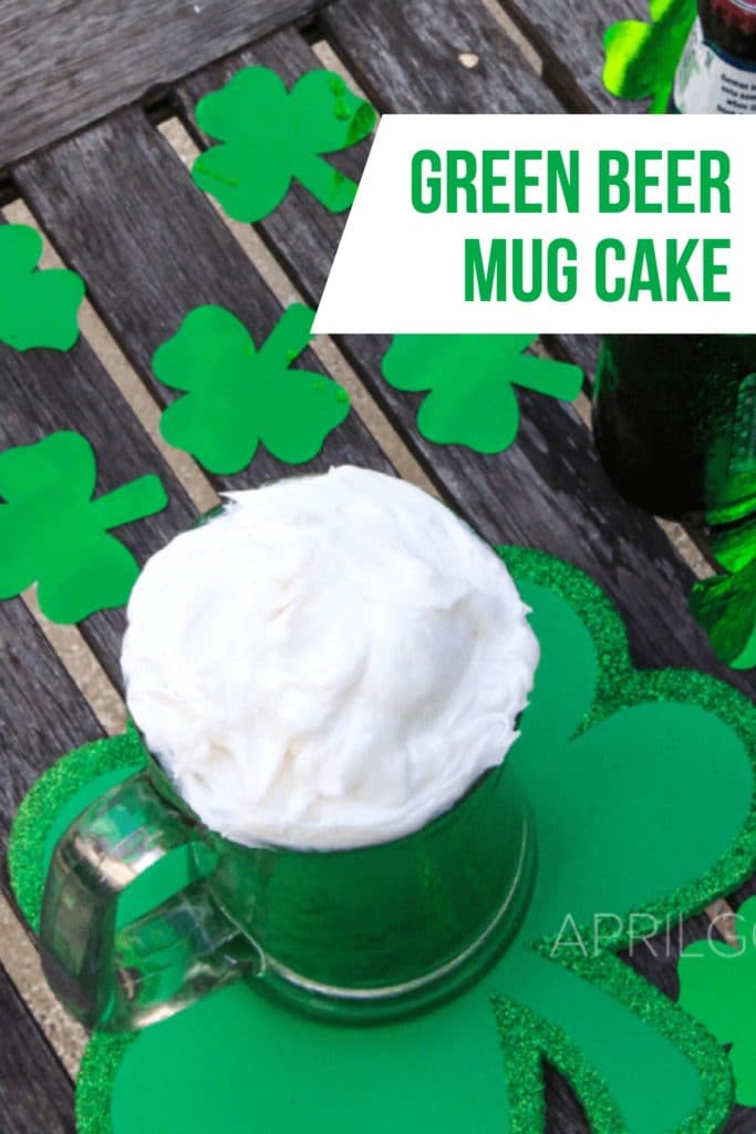 St. Patrick's Day Green Beer Mug Cake 