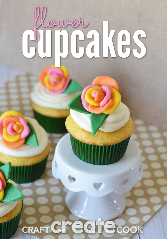 Easy to make roses flower cupcakes recipe 