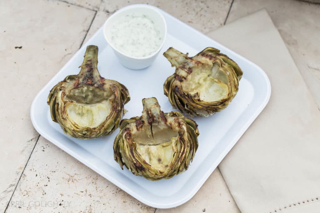 Easy Lemon Spiced Grilled Artichokes Recipe April Golightly
