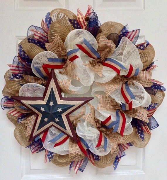 Memorial Day from How to Make a Burlap Wreath