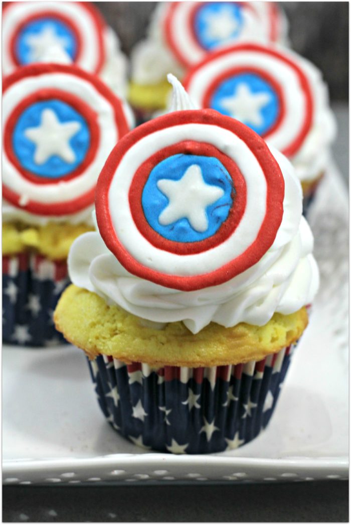 Captain America Patriotic Shield Cupcakes Recipe 