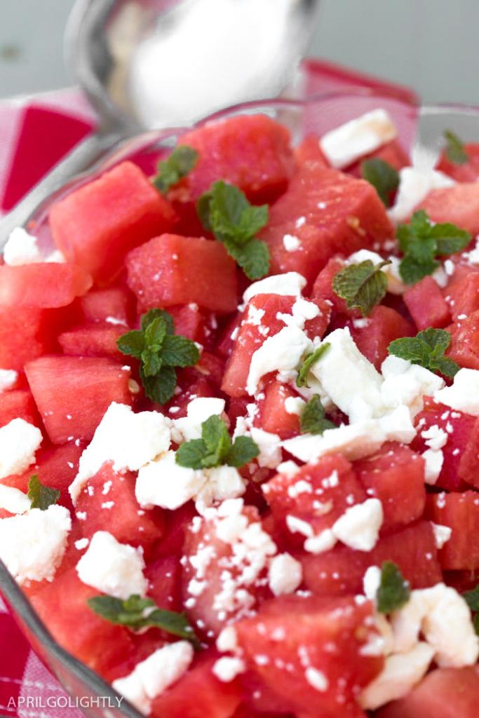 Watermelon Salad with Feta Cheese and Mint Recipe