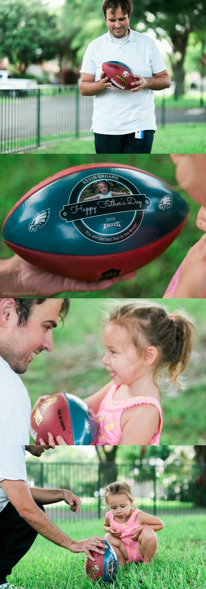 Perfect Father's Day Gift ideas from daughter and from kids for the football sports lover and those that love custom creations made special for dads 