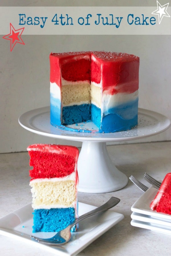 Easy 4th of July Cake Tutorial from Rose Bakes