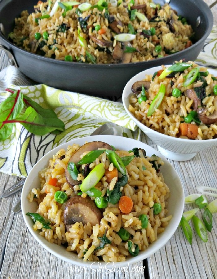 Easy Vegetable Fried Rice from She Saved. 