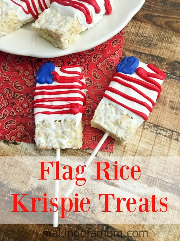 Flag Rice Krispie Treats from Making of Mom