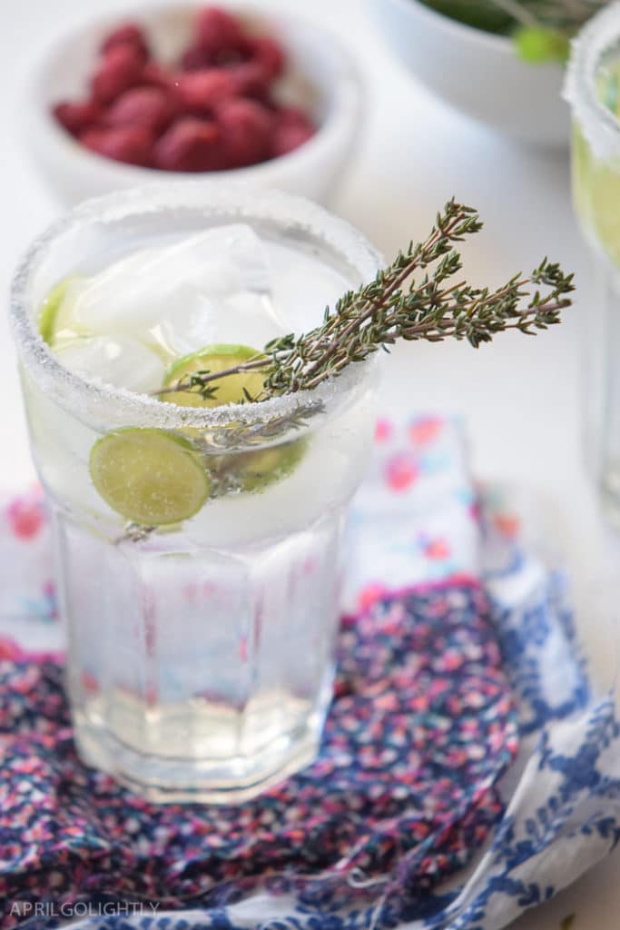 Frosted White Wine Lime Spritzer April Golightly
