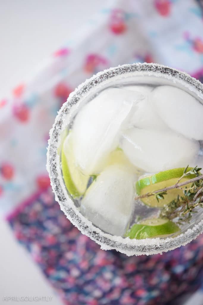 Frosted White Wine Lime Spritzer April Golightly
