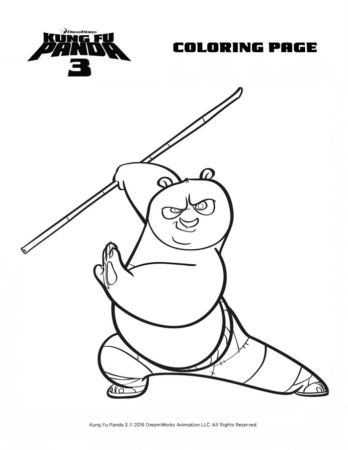 Kung Fu Panda 3 Coloring Sheets Free Printables Po 