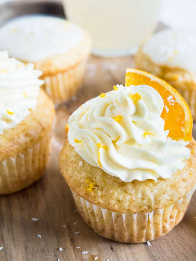 Orange Coconut Creamsicle Cupcakes recipe 