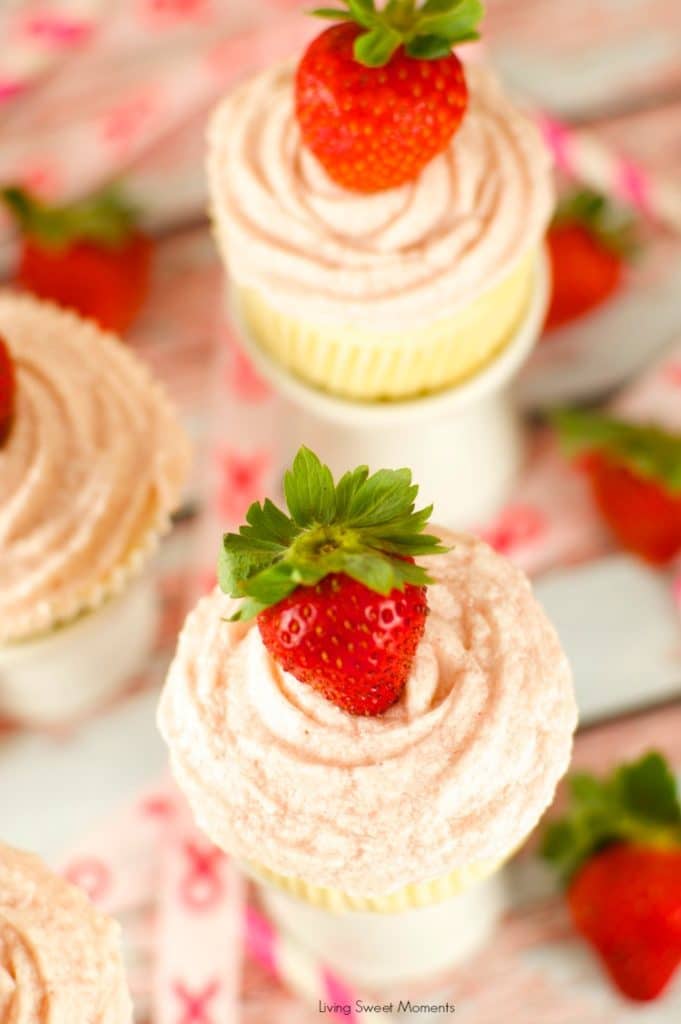 Vanilla cupcakes with strawberry mascarpone frosting cupcakes recipe 