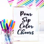 Adult Coloring Party with Printable - April Golightly