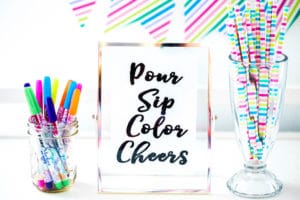 Adult Coloring Party with Printable - April Golightly