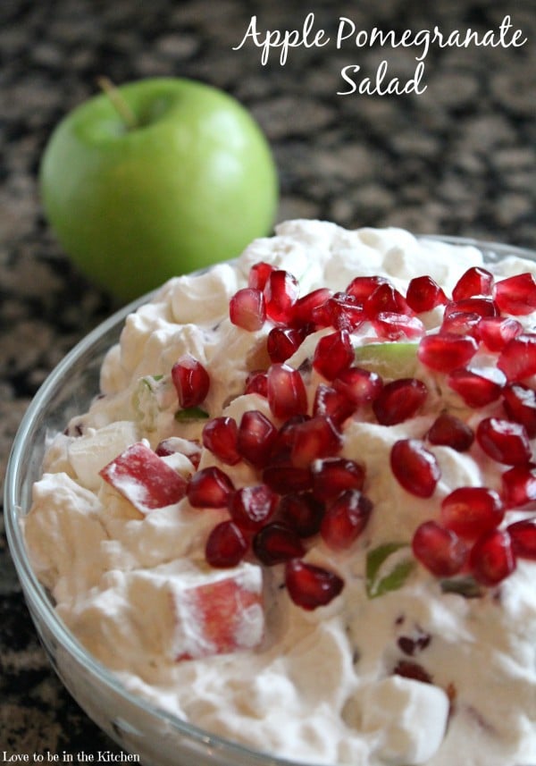25 Apple Recipe - Apple Pomegranate Salad for Thanksgiving 