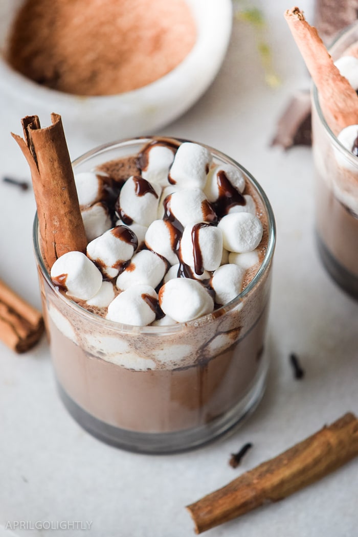 Crockpot Hot Chocolate with Chai Spices - perfect fall drink for the holidays to keep you warm and impress your family during the holiday season