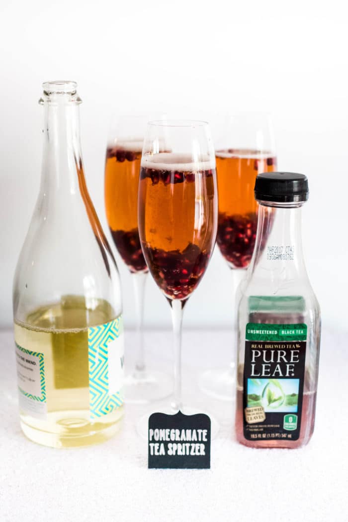 Pomegranate Iced Tea Sparkling Wine Spritzer Cocktail Recipes 