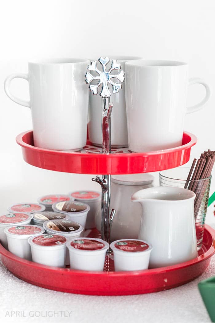 Holiday Coffee Bar for serving guests