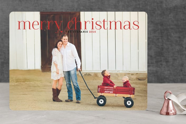 Little Red Wagon Christmas Cards Prop