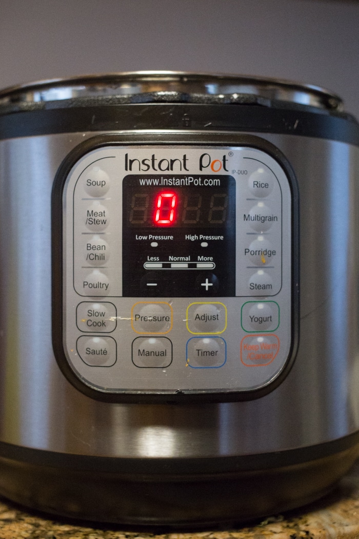 Instant Pot pressure cooker soup mode with carrots, onions, garlic and ginger to help cleanse 
