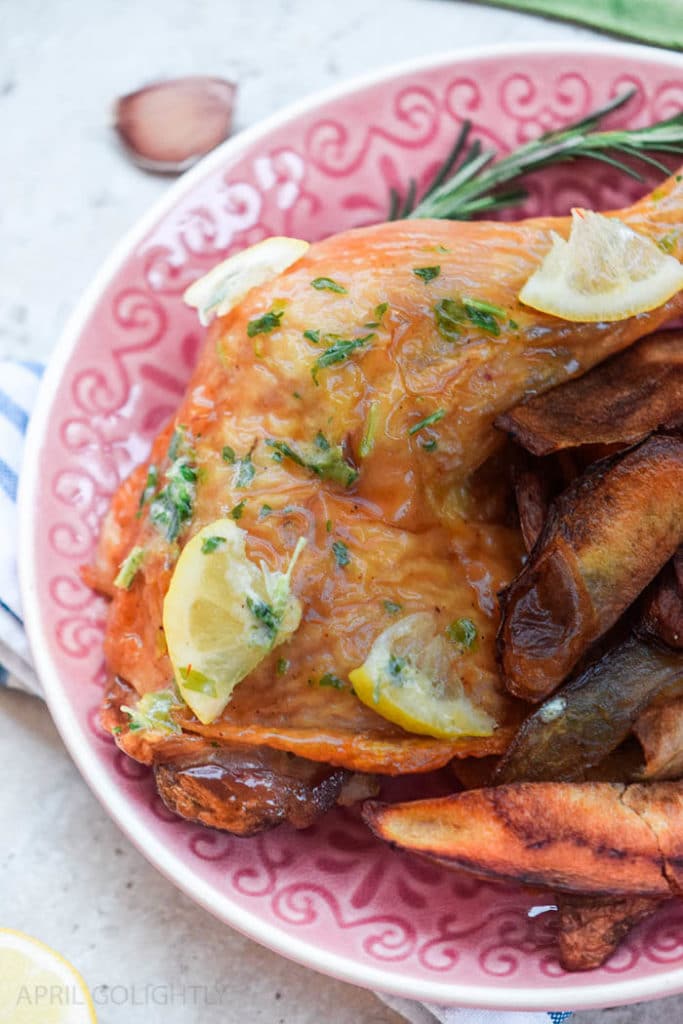 Lemon Garlic Chicken Bake Recipe - April Golightly
