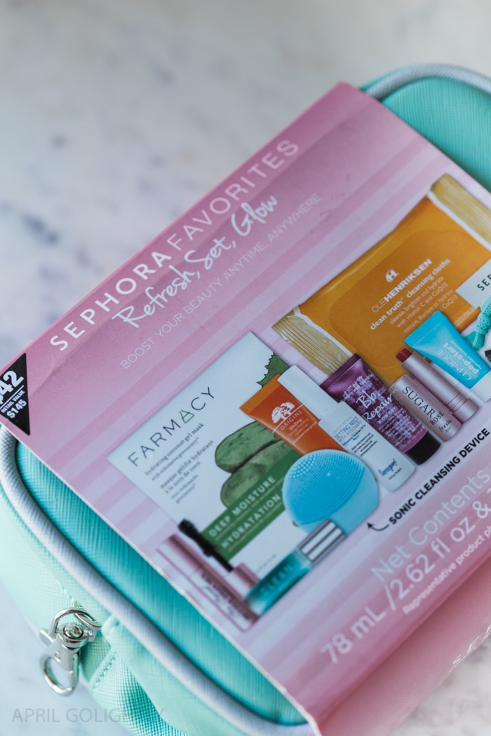 Sephora Favorites Refresh, Set, Glow Kit is sold exclusively at JCPenney with a Mini Foreo, Farmacy Coconut Sheet Mask, Origins GinZing Moisturizer, & more