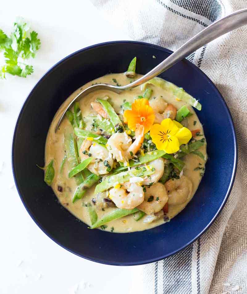 Easy Thai Green Curry with Shrimp 
