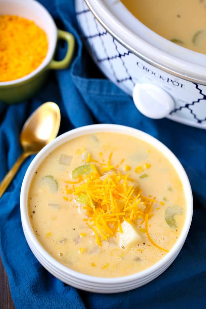 Easy Slow Cooker Potato Soup Recipe April Golightly
