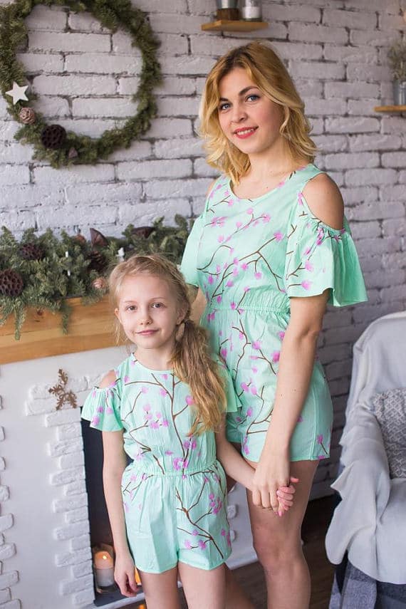 Mom and Daughter rompers for spring 