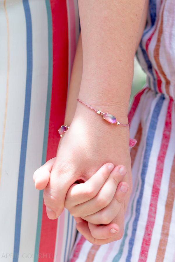 Everlyne Pink Cord Friendship Bracelet In Watercolor Illusion